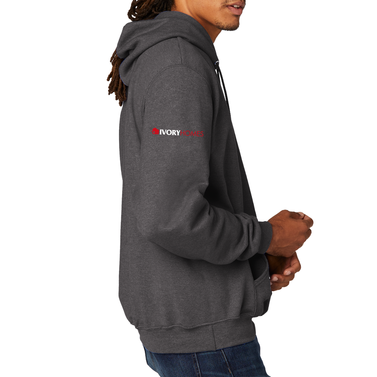 Champion eco fleece repeat logo hoodie sweatshirt Clearance