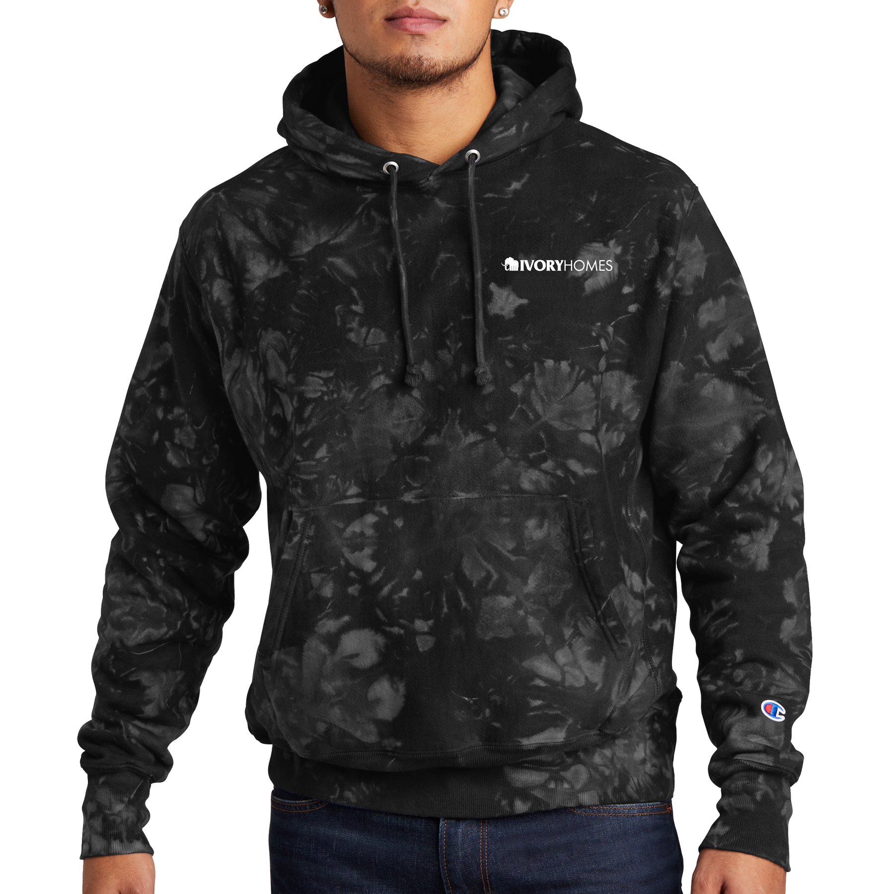 Champion Reverse Weave Scrunch Dye Tie Dye Hooded Sweatshirt ivoryhomes